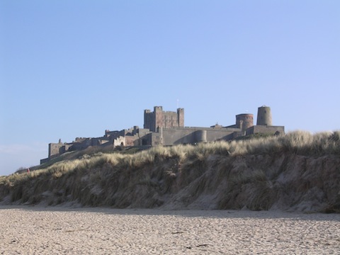 Bamburgh Castle from the beach